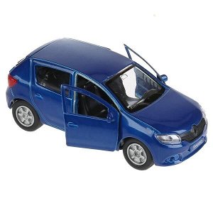 SB-17-61-RS-N(BU)-WB Машина металл RENAULT sandero, 12 см, двери, багаж., инерц. кор. Технопарк в кор.2*24шт