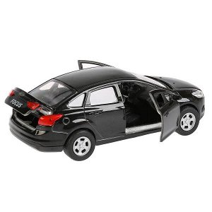 SB-16-45-N(BL)-WB Машина металл FORD Focus 12см, инерц., открыв. двери и багажник, цвет черный. Технопарк в кор.2*24шт