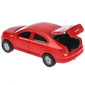 SB-18-22-SR-N(R)-WB Машина металл SKODA Rapid красная 12см, открыв двери и багажник, инерц. в кор Технопарк в кор.2*24шт