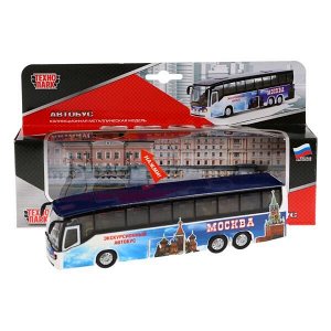 CT10-025-2 АВТОБУС "ТЕХНОПАРК" 18,5СМ МЕТАЛЛ. ИНЕРЦ. СВЕТ+ЗВУК, ОТКРЫВ. ДВЕРИ В РУСС. КОР. в кор.2*24шт