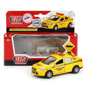 SB-16-45-T-WB МАШИНА "ТЕХНОПАРК" МЕТАЛЛ. ИНЕРЦ. FORD FOCUS ТАКСИ 12СМ, ОТКРЫВ. ДВЕРИ И БАГАЖНИК В КОР в кор.2*24шт