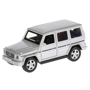 G-СLASS-SL Машина металл MERCEDES-BENZ G-CLASS 12 см, двери, багаж, серебристый, кор. Технопарк в кор.2*36шт