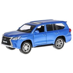 LX570-BU-SL Машина металл свет-звук LEXUS LX-570 длина 12 см, двери, инерц, синий, кор. Технопарк в кор.2*36шт