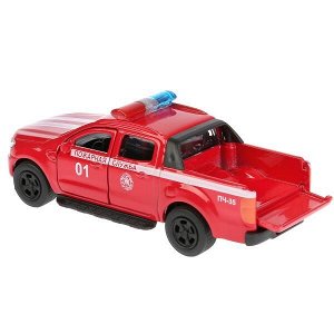 SB-18-09-FR-F Машина металл FORD ranger ПИКАП пожар., 12 см, дв., багаж., инерц., кор. Технопарк в кор.2*24шт