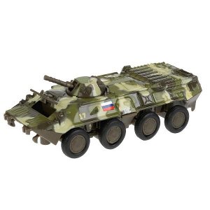 SB-16-19-BTR-M-WB БТР-80 "ТЕХНОПАРК" МЕТАЛЛ. ИНЕРЦ. 12СМ, ОТКРЫВ ЛЮК, ВРАЩАЕТСЯ БАШНЯ В РУСС. КОР. в кор.2*24шт