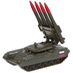 SB-16-19-BUK-G-WB ТАНК "ТЕХНОПАРК" МЕТАЛЛ. ИНЕРЦ. 12СМ, С РАКЕТНОЙ УСТАНОВКОЙ В РУСС. КОР. в кор.2*24шт