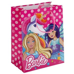 CLRBG-BRB-06-1 ПАКЕТ ПОДАРОЧНЫЙ "ИГРАЕМ ВМЕСТЕ" BARBIE. 18X23X9СМ, ГЛЯНЦЕВЫЙ В ПАК. УП-12ШТ в кор.12уп