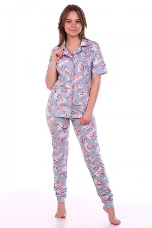 Пижама женская ПЖ-046 Фламинго(светлые) РАСПРОДАЖА!