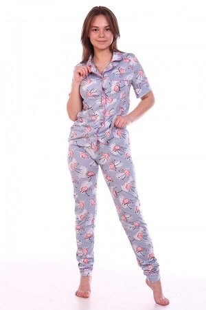 Пижама женская ПЖ-046 Фламинго(светлые) РАСПРОДАЖА!