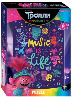 Пазлы 80  Trolls-2 (DreamWorks), в ассорт.