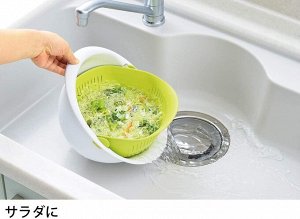 Akebono Sangyo Bowl Green - мисочка для мойки овощей и круп