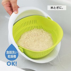 Akebono Sangyo Bowl Green - мисочка для мойки овощей и круп