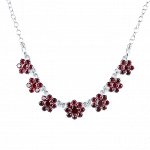 Колье из серебра с гранатом 70011/7-N-GR