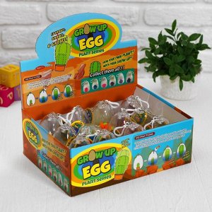 Растущие игрушки "Цветок в пластиковом яйце" 6*6*8 см МИКС