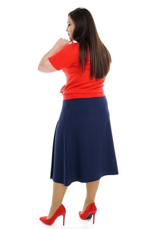 Юбка-9983 Длина платья: Французская длина; Материал: Хлопок стрейч; Цвет: Синий; Фасон: Юбка
Юбка с симметричными складками синяя
Стильная юбка из мягкой плотной ткани на эластичной подкладке подчеркн