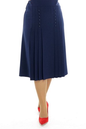 Юбка-9983 Длина платья: Французская длина; Материал: Хлопок стрейч; Цвет: Синий; Фасон: Юбка
Юбка с симметричными складками синяя
Стильная юбка из мягкой плотной ткани на эластичной подкладке подчеркн