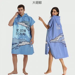 Пляжное полотенце-халат