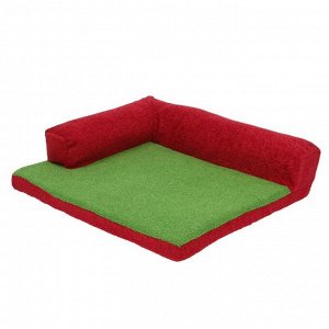 Лежанка-диван с бортом, 50 х 45 х 14 см, мебельная ткань, микс цветов