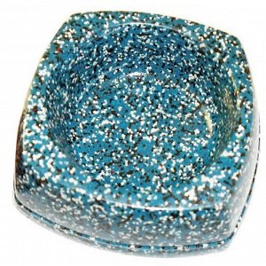 Миска кошачья из камня,  1 х 0,15, D8 см, H3,5 см, синяя мозайка