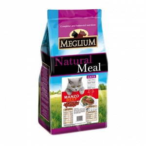 Сухой корм MISTER PET MEGLIUM ADULT для кошек, говядина, 15 кг