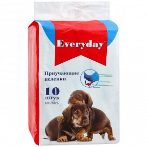 Пеленки EVERYDAY "Чистый хвост" для собак, гелевые, 60 х 90 см, 10 шт