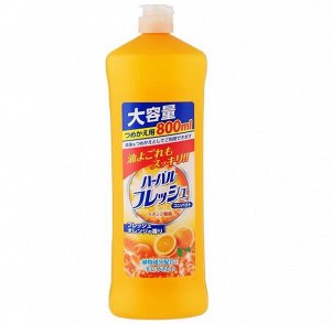 "Mitsuei" Концентрированное средство для мытья посуды, овощей и фруктов с ароматом апельсина 800мл 1/12