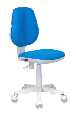 Кресло детское НОВОЕ Бюрократ CH-W213/TW-55 голубой TW-55 (пластик белый)