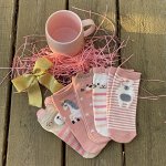 Хлопковые короткие носочки с милыми принтами,5 пар,  женские