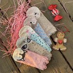 Хлопковые короткие носочки с милыми принтами,5 пар,  женские