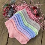 Однотонные утеплённые женские носки, 5 пар