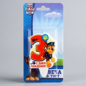 Щенячий патруль. Свеча в торт "С Днем рождения". PAW Patrol