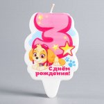 Щенячий патруль. Свеча в торт &quot;С Днем рождения&quot;, PAW Patrol
