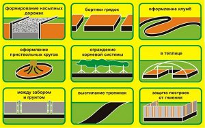 Бордюрная лента 0,15*9м коричнев ГОФРА 1/2