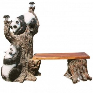 Скамейка "Дерево с пандами"