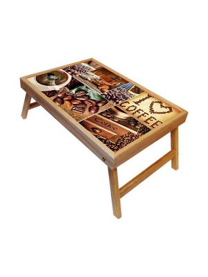 Складной столик-поднос «Бамбук» с рисунком
