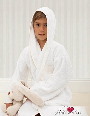 Детский банный халат Queen Цвет: Белый, Бежевый (11, 12 лет). Производитель: Luxberry