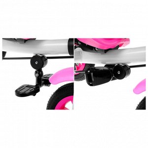 Велосипед трёхколёсный «Лучик Vivat 1», надувные колёса 10"/8", цвет розовый