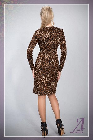 Платье. Цвет Темный леопард