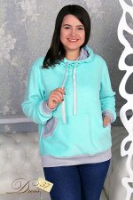Толстовка «Эпатаж» флис бирюза