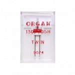 Иглы &quot;ORGAN&quot; 130\705 H TWIN № 90/4 для БШМ (1 игла)