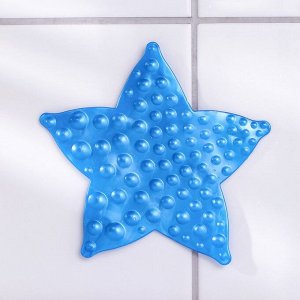 Набор мини-ковриков для ванны на присосках Доляна «Звезда», 10?10 см, 6 шт, цвет МИКС