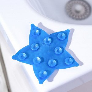 Набор мини-ковриков для ванны на присосках Доляна «Звезда», 10x10 см, 6 шт, цвет МИКС