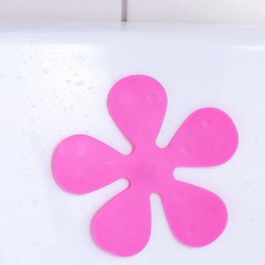 Набор мини-ковриков для ванны «Цветочек», 10,5?10,5 см, 6 шт, цвет МИКС