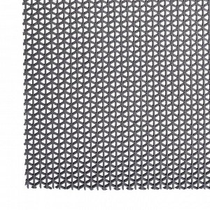 Покрытие ковровое против скольжения «Зиг-заг», 0,9?10 м, цвет чёрный