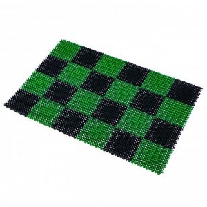 Покрытие ковровое щетинистое «Травка», 54x81 см, цвет чёрно-зелёный