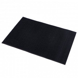 Покрытие ковровое щетинистое «Травка», 60?90 см, цвет чёрный