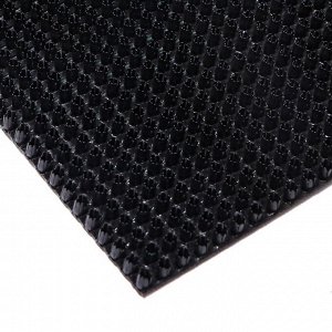 Покрытие ковровое щетинистое «Травка», 60?90 см, цвет чёрный