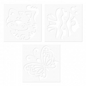 Набор для творчества, фломастеры для ткани 10 цветов + 3 трафарета Artberry, линия 1.0-7.0 мм