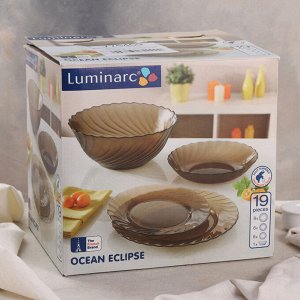Набор столовый Ocean. Eclipse, 19 предметов, цвет коричневый