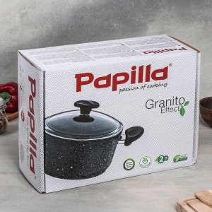 Кастрюля Papilla Wilma cappuccino granite, 4,2 л, d=24 см, стеклянная крышка, антипригарное покрытие, цвет коричневый